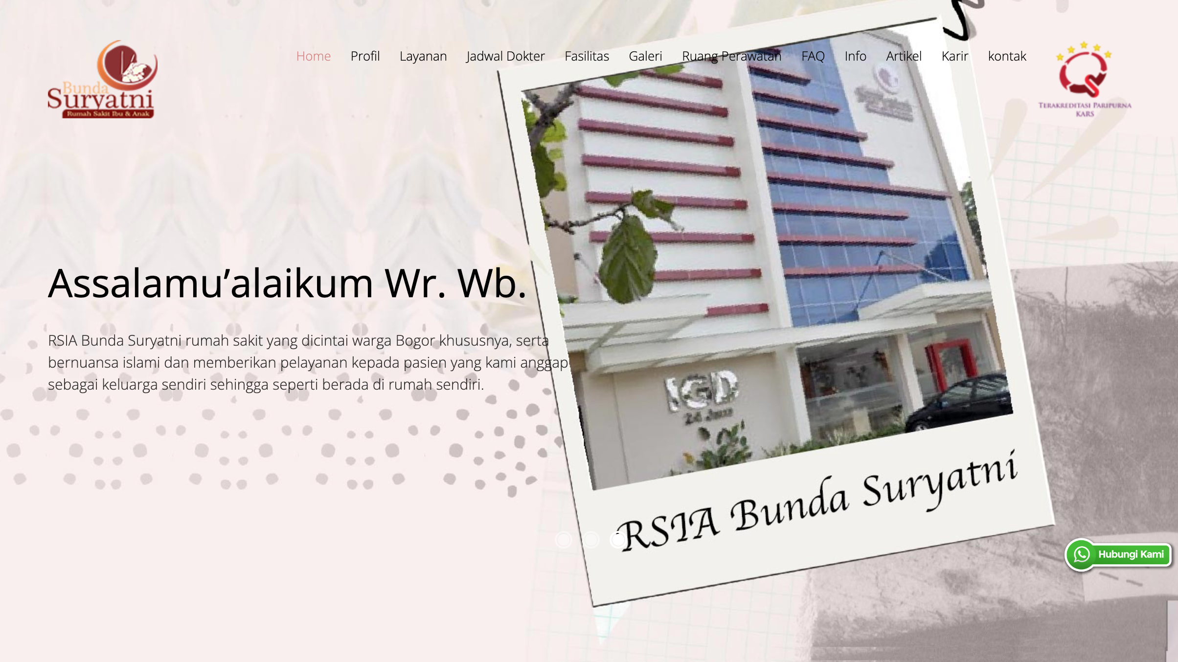 Image Hospital of Bunda Suryatni Website