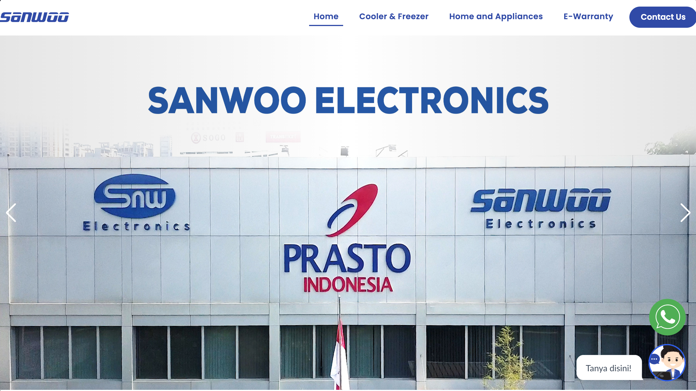 Image Sanwoo Electronics Website